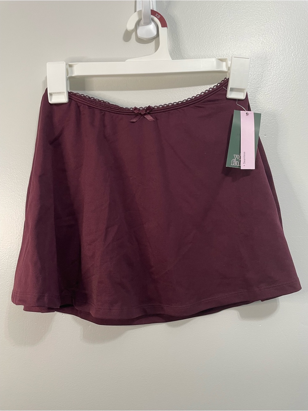 wild fable Burgundy Circle skort with Lace Trim